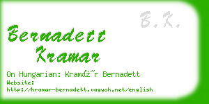 bernadett kramar business card